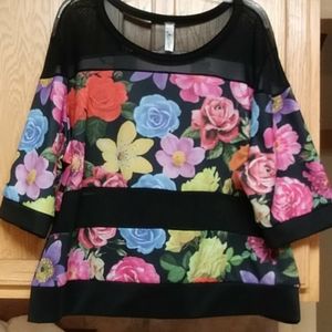 Topia Floral peplum top
